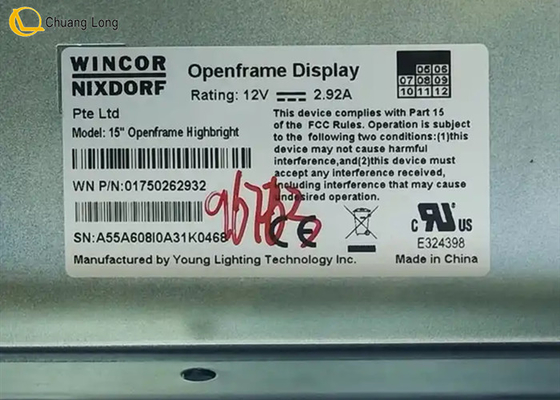 01750262932 1750262932 Chiếc máy ATM Vincor Nixdorf 15 inch màn hình LCD