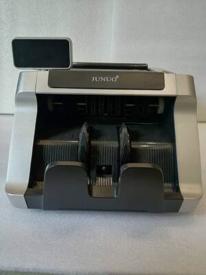 Máy đếm tiền và phát hiện tiền giả JUNUO C05 màu đen có màn hình LED