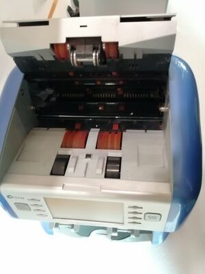 Máy đếm tiền và phân loại tiền giấy Kisan, màu đen, có màn hình LED N16H05-Z15601