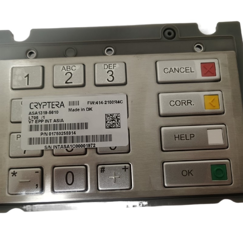 01750255914 Diebold Nixdorf 1750255914 EPP V7 ESP INT Pinpad Nam Mỹ Keyboard ATM